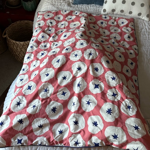 Babyletto pink blue white stars baby comforter reversible - Picture 1 of 8